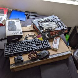 Gigabyte Motherboard, MSI Mouse, Red Dragon Keyboard