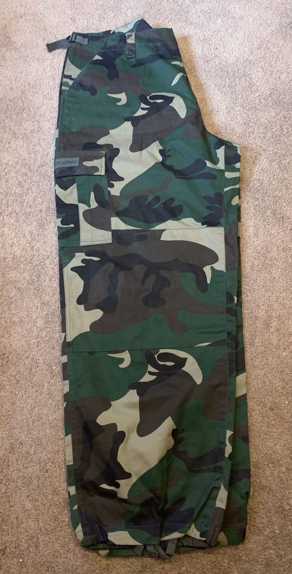 US74 Koman Camouflage Men's Army Cargo Pants Ralaxed Fit Green Camo Size 3XL