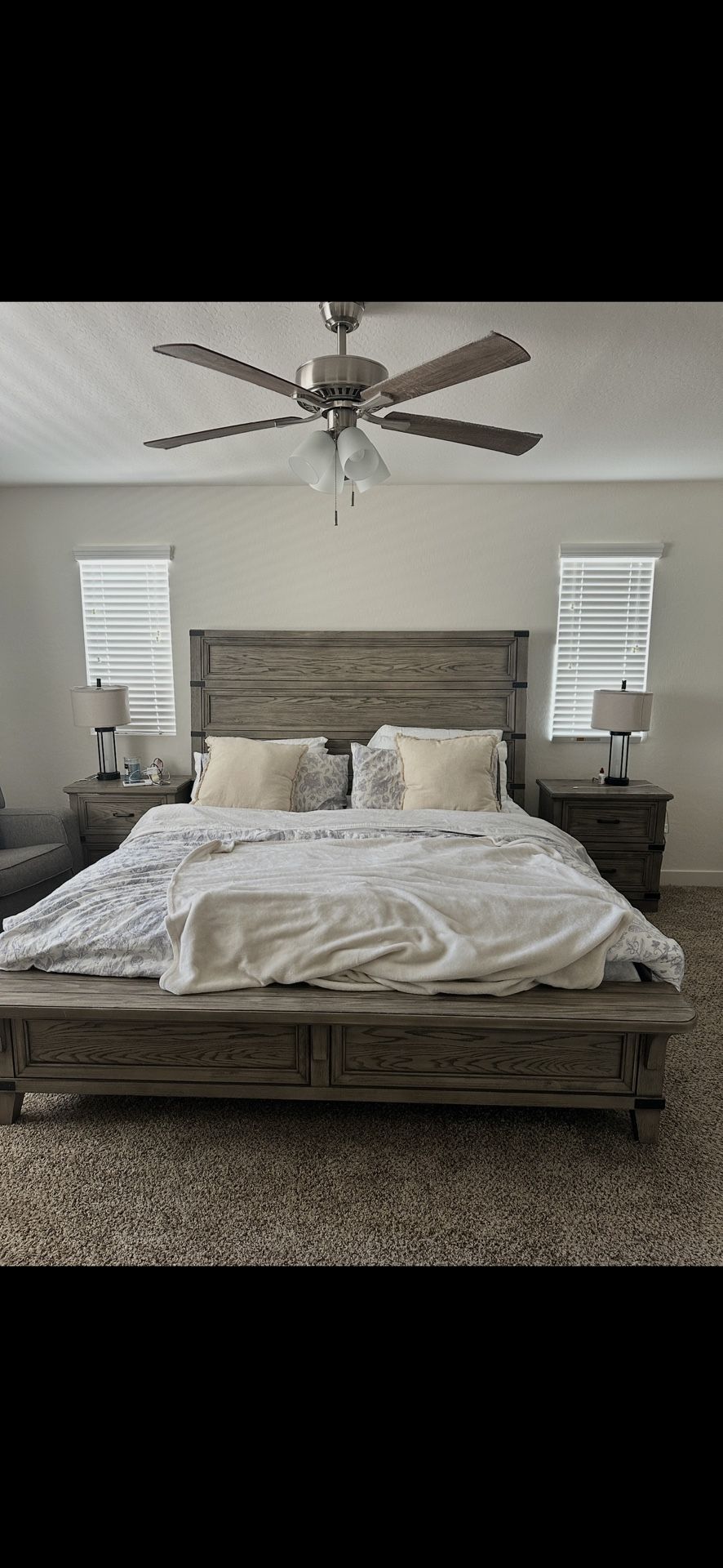 King Bed Frame With Matching Nightstands