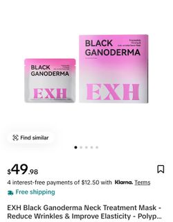 New in sealed box EXH Black Ganoderma Neck Treatment Mask - Reduce Wrinkles & Improve Elasticity - Polypeptide Firming Formula-D