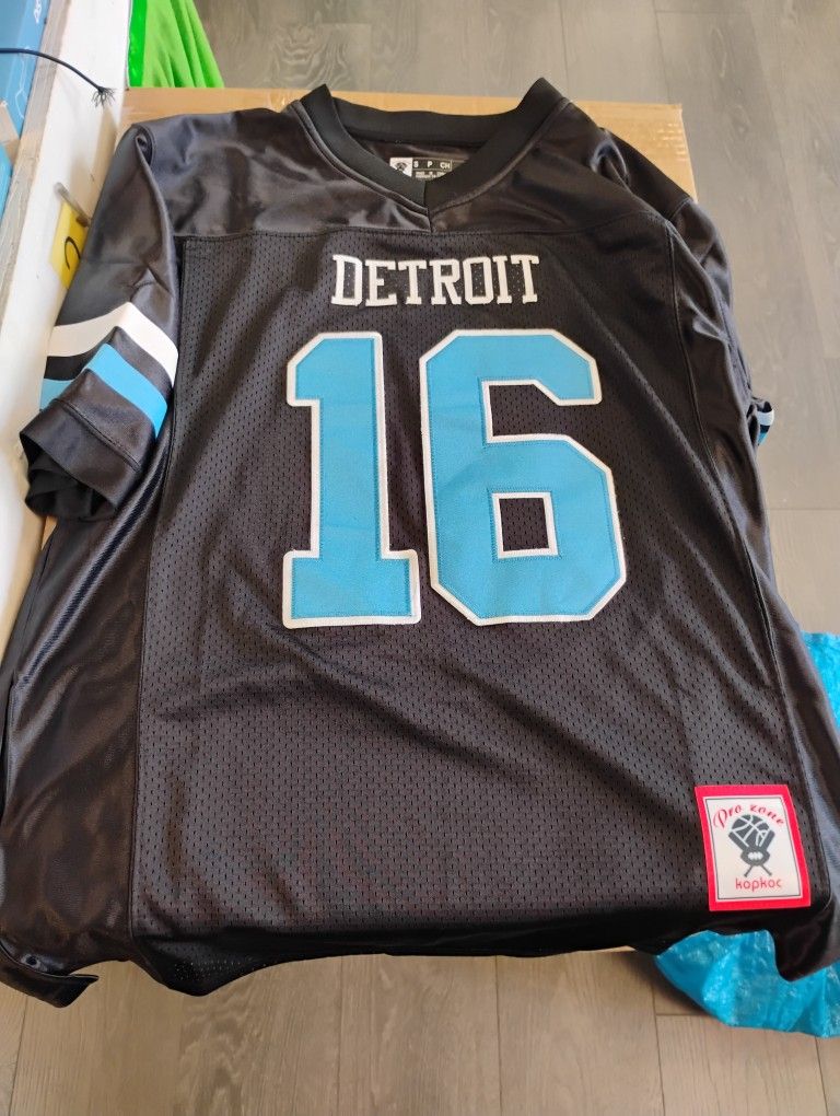 Black and Blue Detroit Lions Jersey