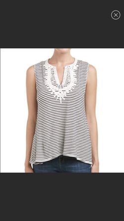 Max Studio Sleeveless Striped Top