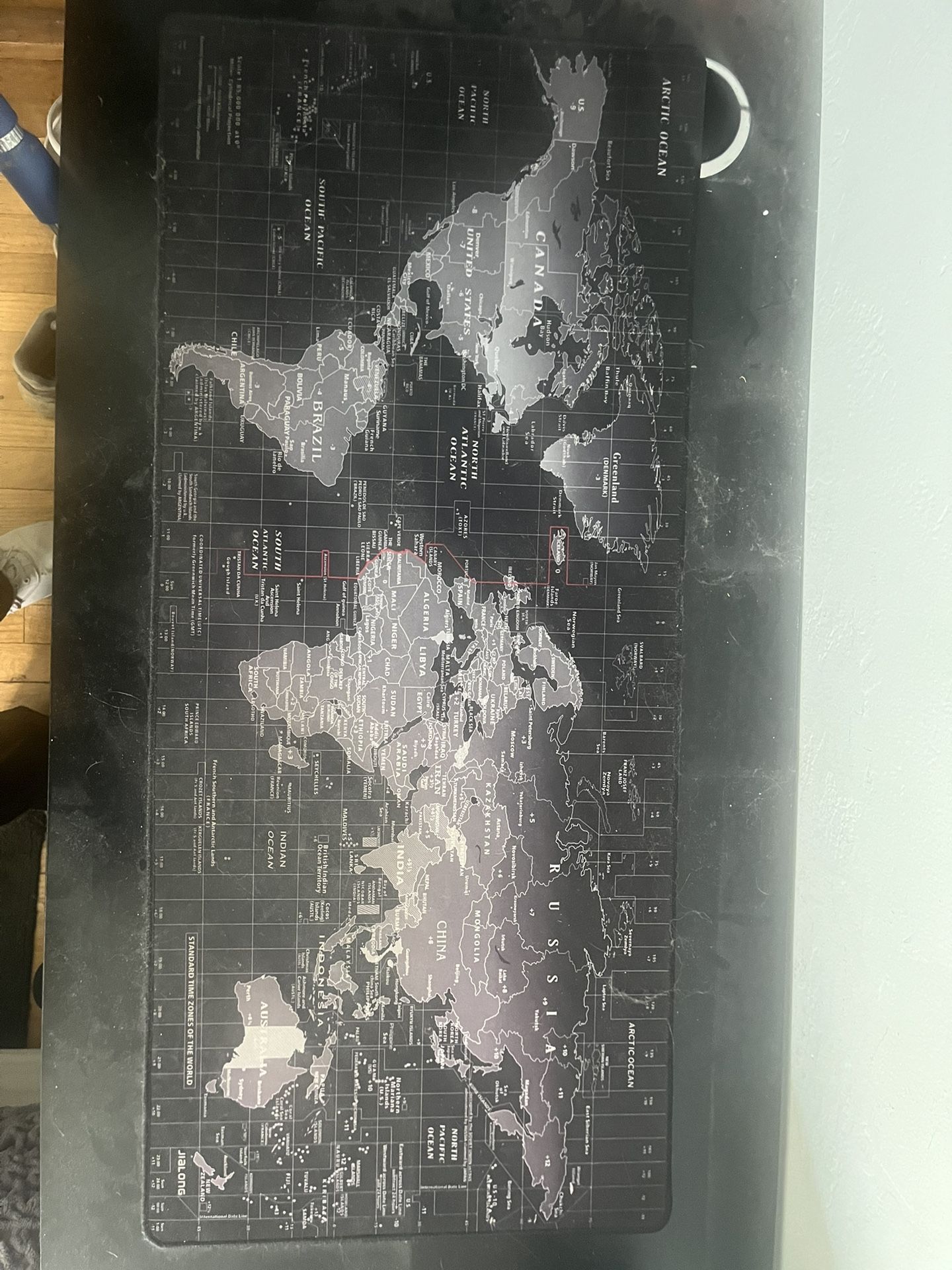 World Map Mouse Pad