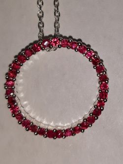 Ruby oval necklace