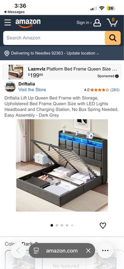 Driftalia lift up queen bed frame