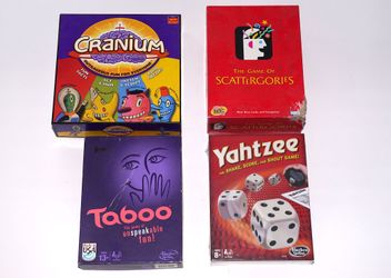Board Game LOT Cranium Scattergories Taboo & Yahtzee Family Kids  