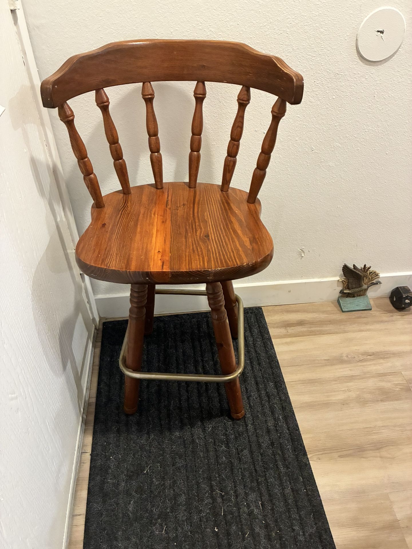 Wooden Bar Stool In Perfect Condition Solid Wood