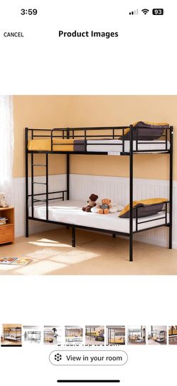 Twin Size Bunk Bed Frame And Single Mattress