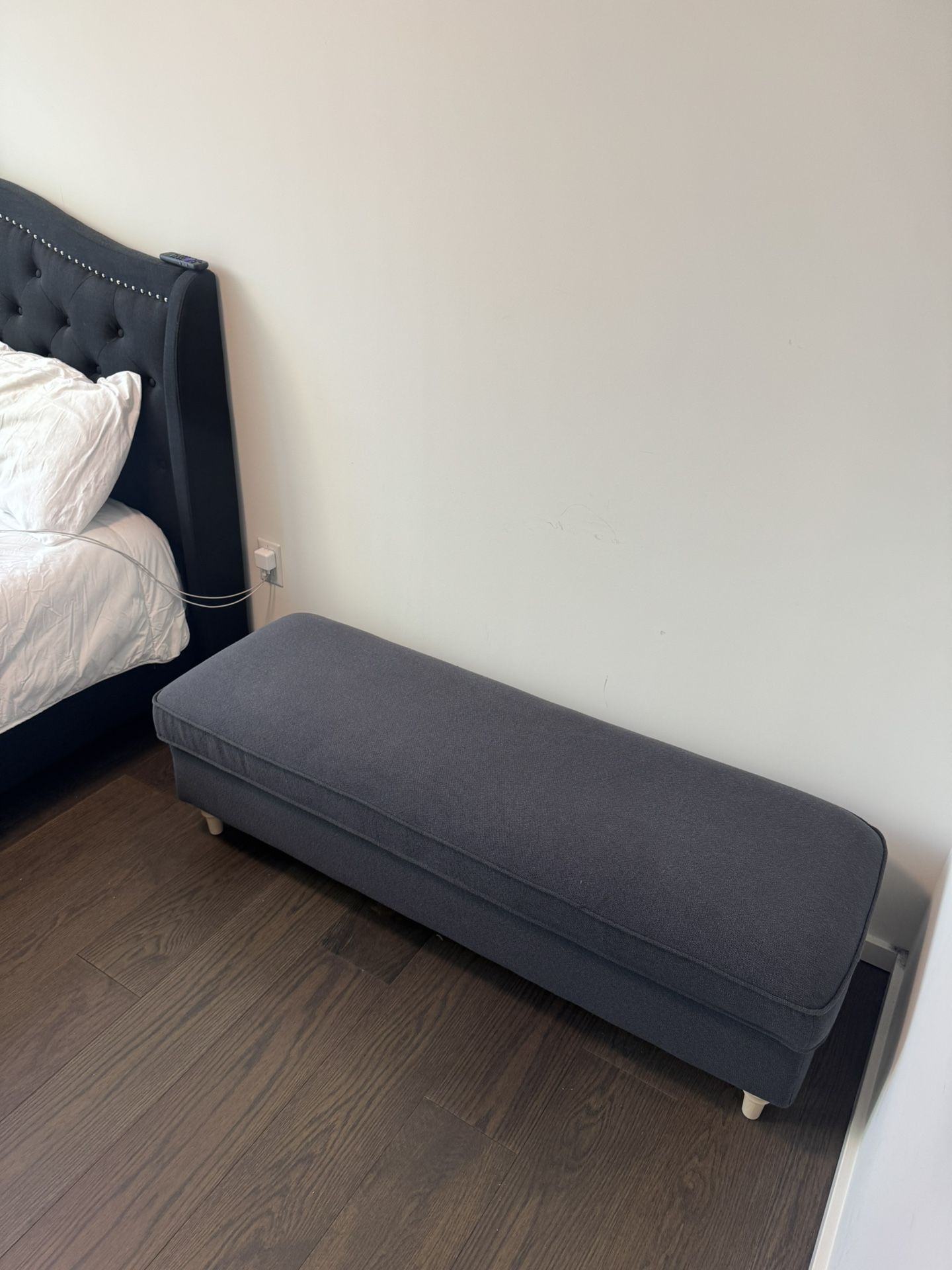 Grey Bed Storage Bench,
