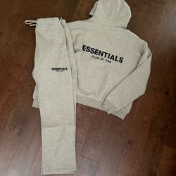 100% Authentic ✅ Fear of God Essentials Dark Oatmeal Hoodie & Sweatpants Bundle
