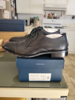 Cole Haan Lenox Hill Cap Oxford Black Mens Leather Dress Shoes Size 11.5M


