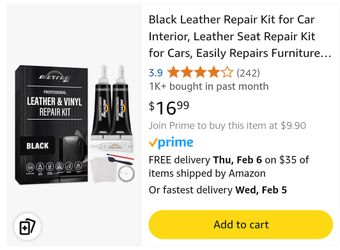 Grey Leather Repair Kit