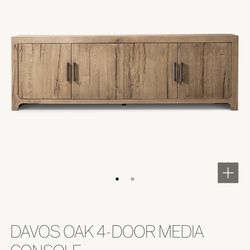 Restoration Hardware Davos 4 Door Media Console