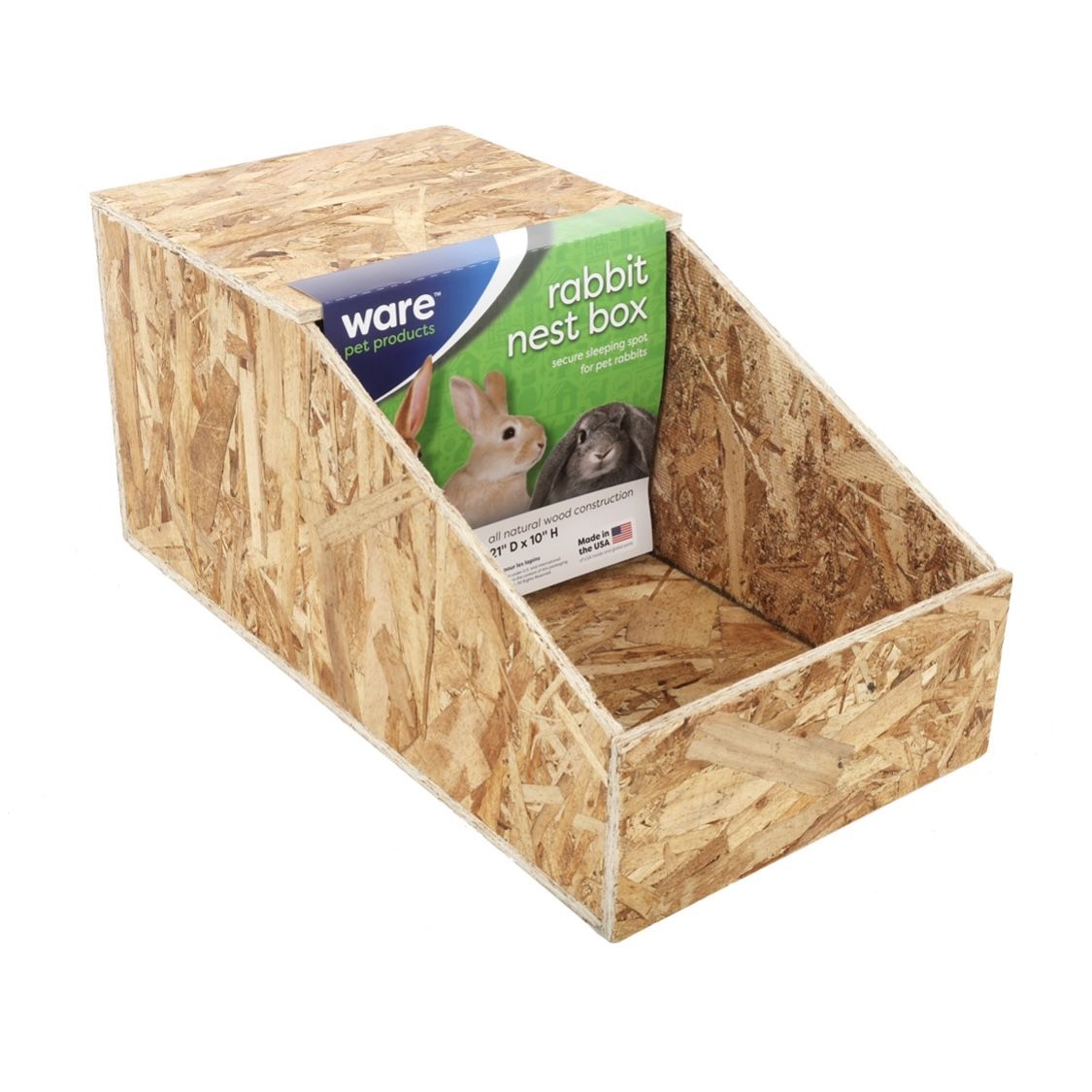 Wood Rabbit Nesting Box Hidey House