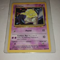 1999 Pokemon - Drowzee Card 49/102 - In Very Good Condition 
