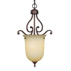 Millennium Lighting Courtney Lakes Rubbed Bronze Traditional Textured Glass Bowl Pendant Light