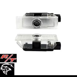LED Door Logo Projector Lights – R/T & Hellcat – Plug & Play Puddle Lights (Pair)