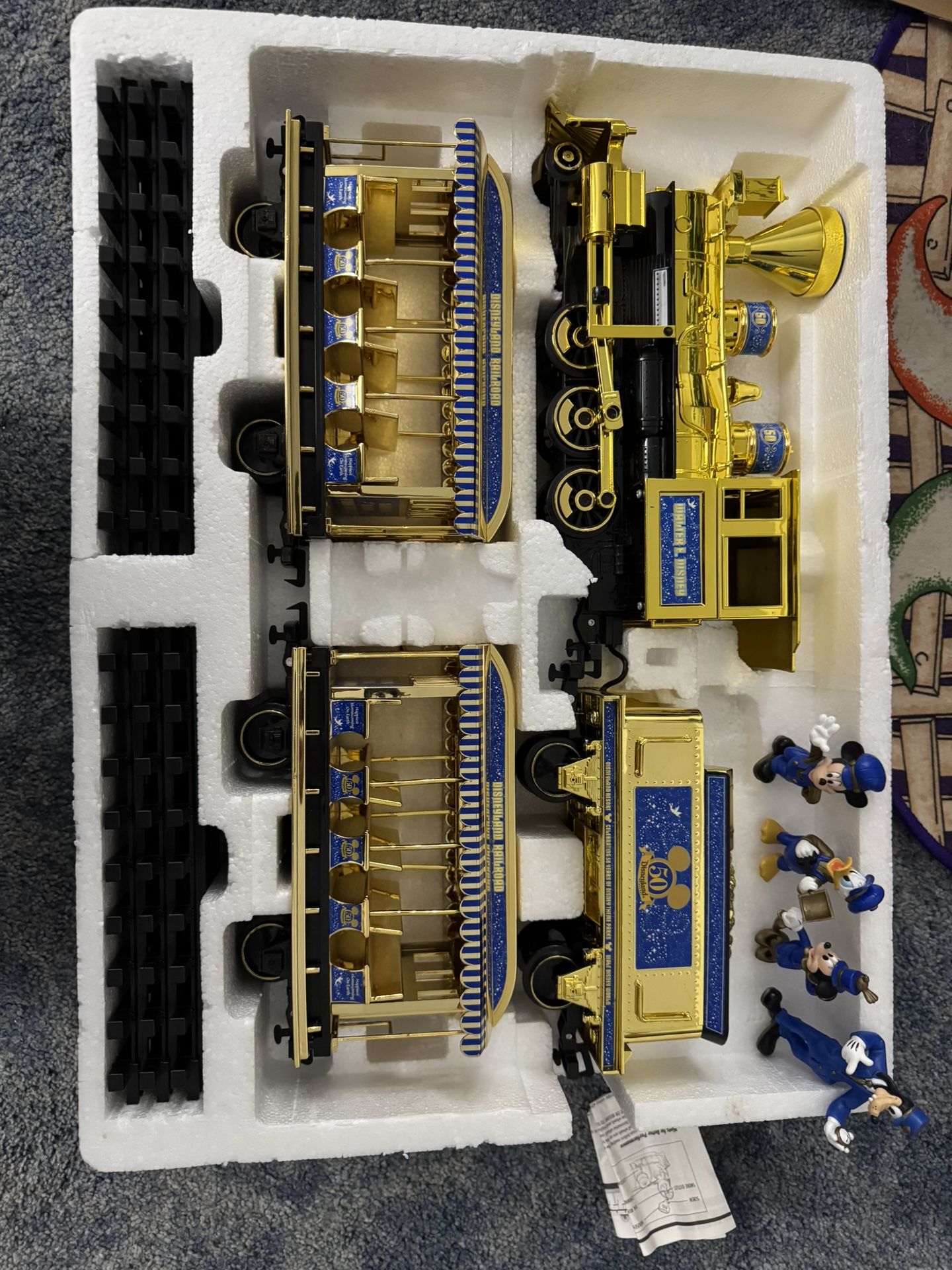 Walt Disney Railroad 50th Anniversary Gold Train And Track