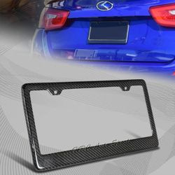 1 X Type-1 Real Carbon Fiber License Plate Holder Cover Frame Front & Rear -(3-LF1-001-CF 