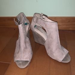 Nine West Suede Peeptoe Booties