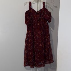 burgendy dress