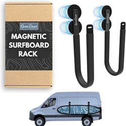 Magnetic Surfboard Rack for Vans & Cars – Works on Sprinter, Transit, & Steel Vehicles – Fits Longboards, Shortboards, SUPs – No Drilling Required – R