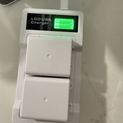 Arlo Camera Battery Charger + 2 Batteries (4800mAh)