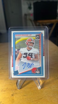 Mason Graham 2025 Donruss Optic 223/350 Rated Rookie On Card Autograph Card
