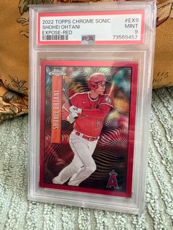 2022 TOPPS CHROME SONIC EXPOSE RED #EX9 SHOHEI OHTANI /5 !!! Psa 9