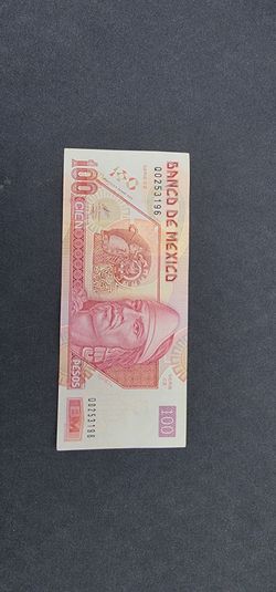 Mexico 100 Pesos Banknote Serie CZ 2002