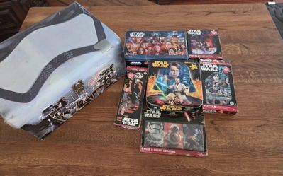 Star Wars puzzles and storage box