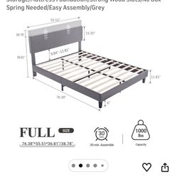 Grey Full Size Bed 
