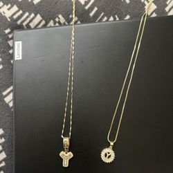 14k Gold Plated Letter Y Pendant 