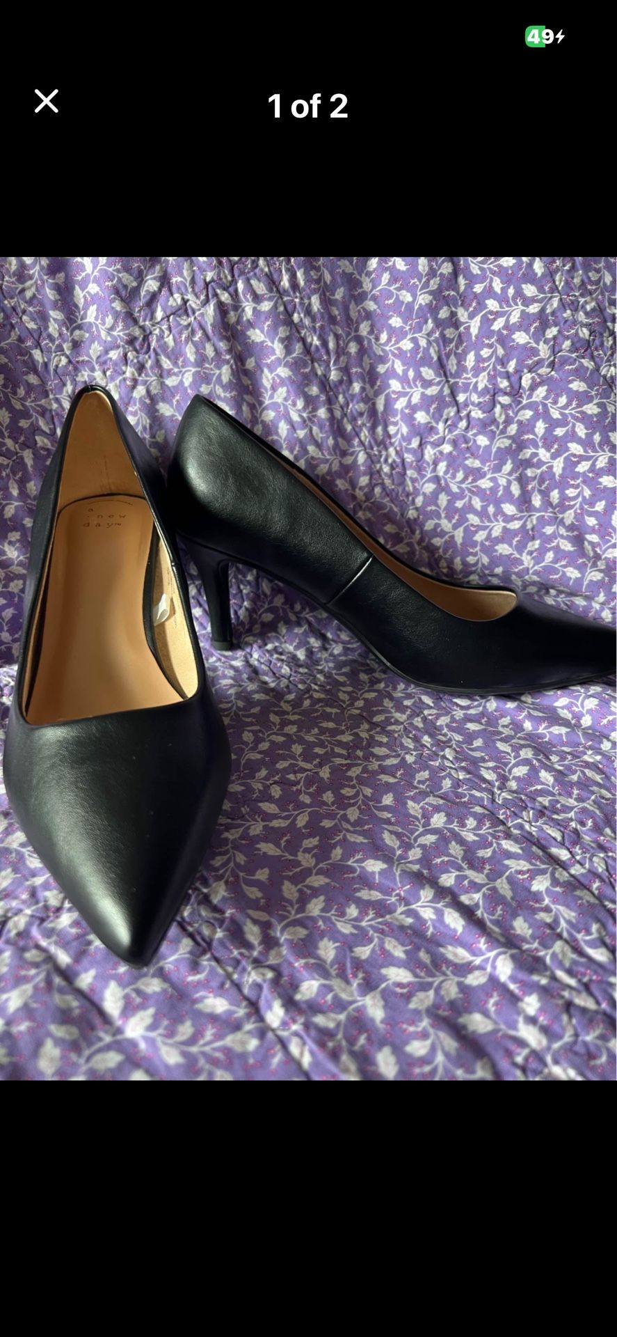 A New Day Cindy mid-high pump heels 3in Louis heel size 11