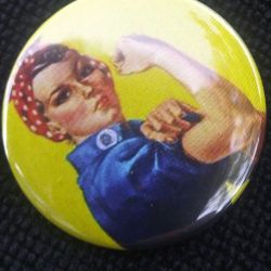 8 Rosie The Riveter Pins Buttons