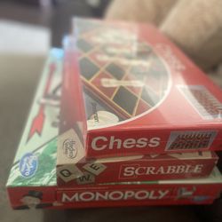 Chess ,scramble , monopoly  Board Games 