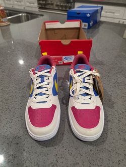 Brand New Womens Size 8, Youth 6.5, Nike Court Borough Low Recraft 'Sweet Beet Comet Blue shoes, Model IM2181-633