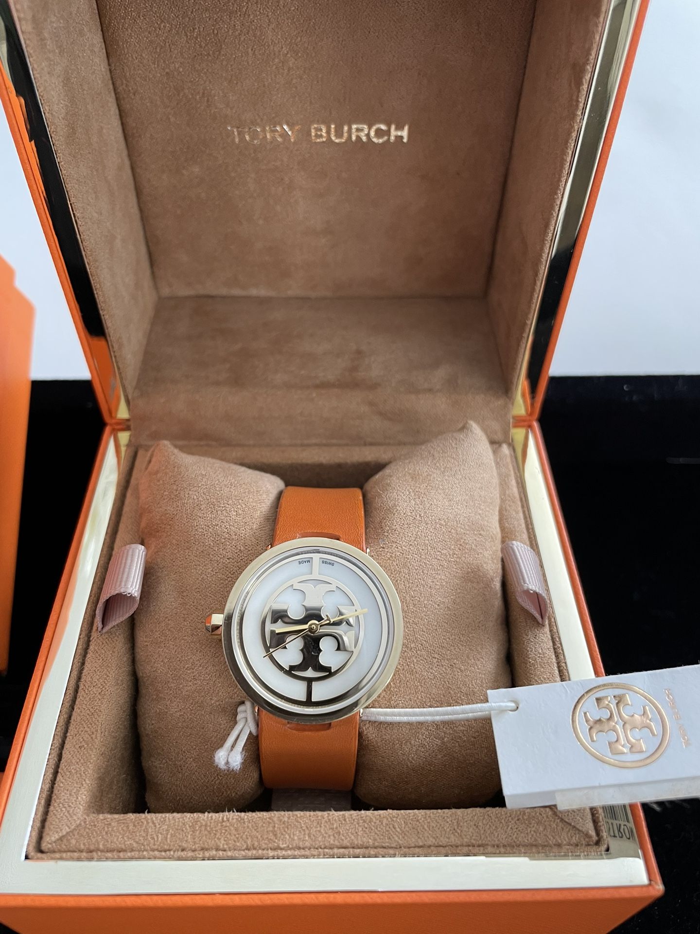 Tory Burch Swiss Made Watch With Leather Band