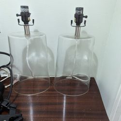 2 Glass Lamps with excellent cords