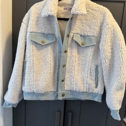 Denim And Sherpa Jacket