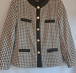 Chic Me Houndstooth Blazer Jacket