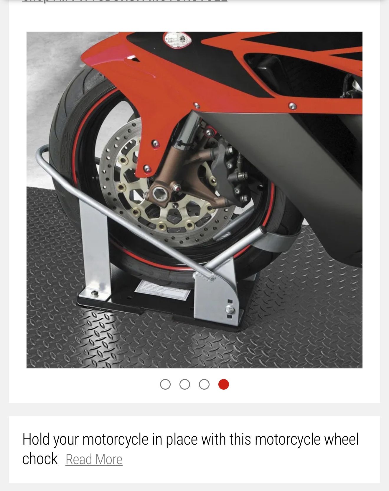 Motorcycle Wheel Chock Stand