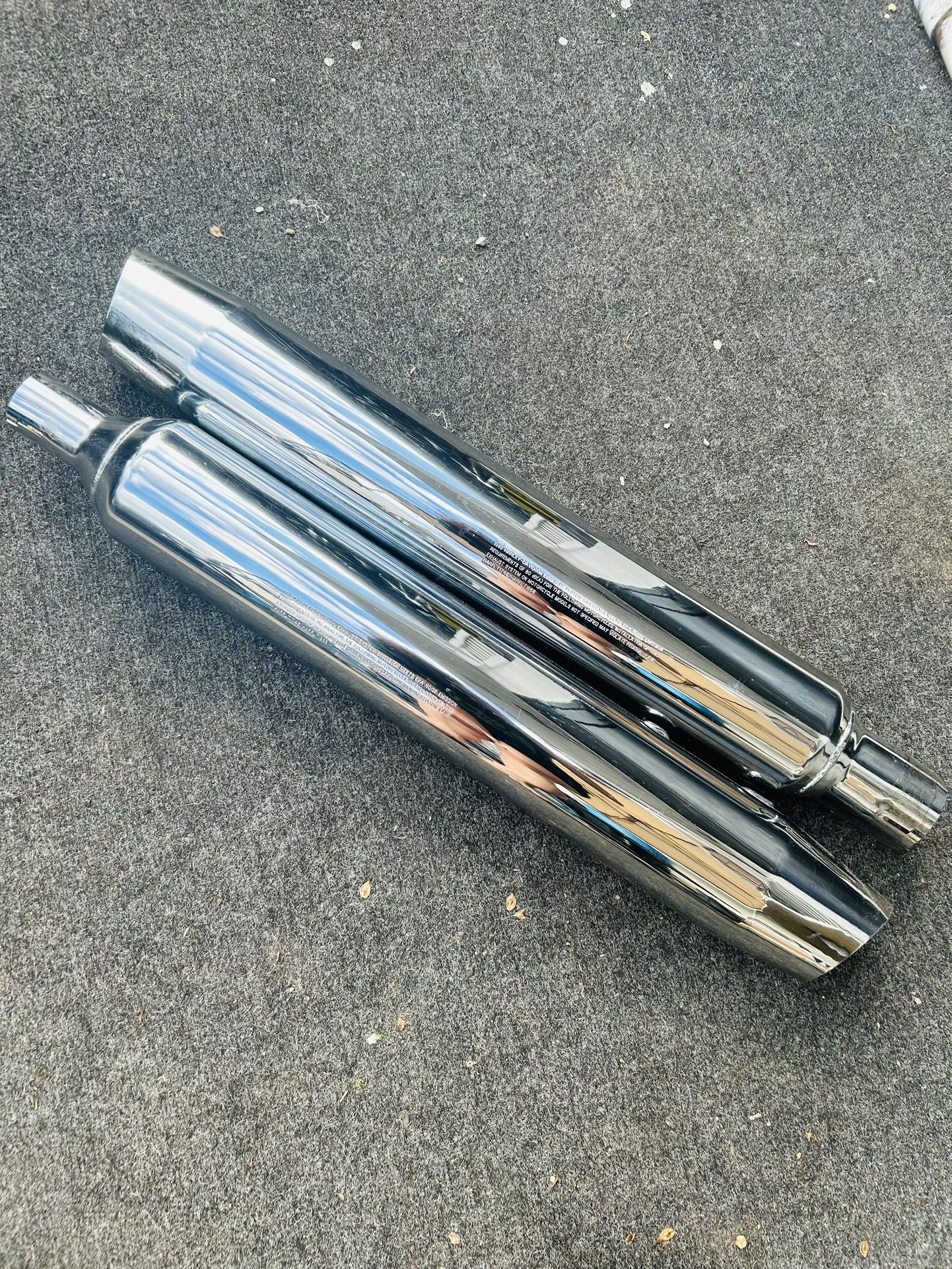 Harley Davidson Stock Chrome Mufflers