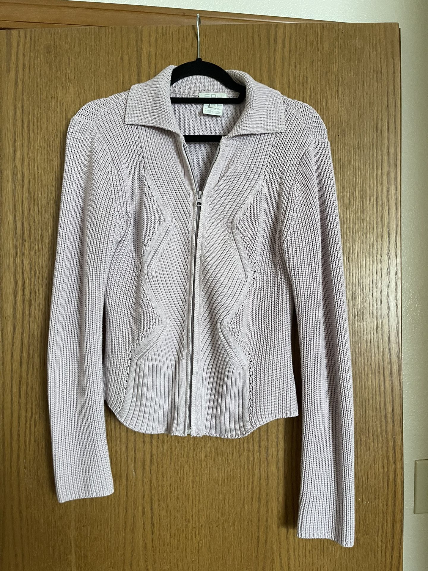 Purple Zip Up Sweater Size Small