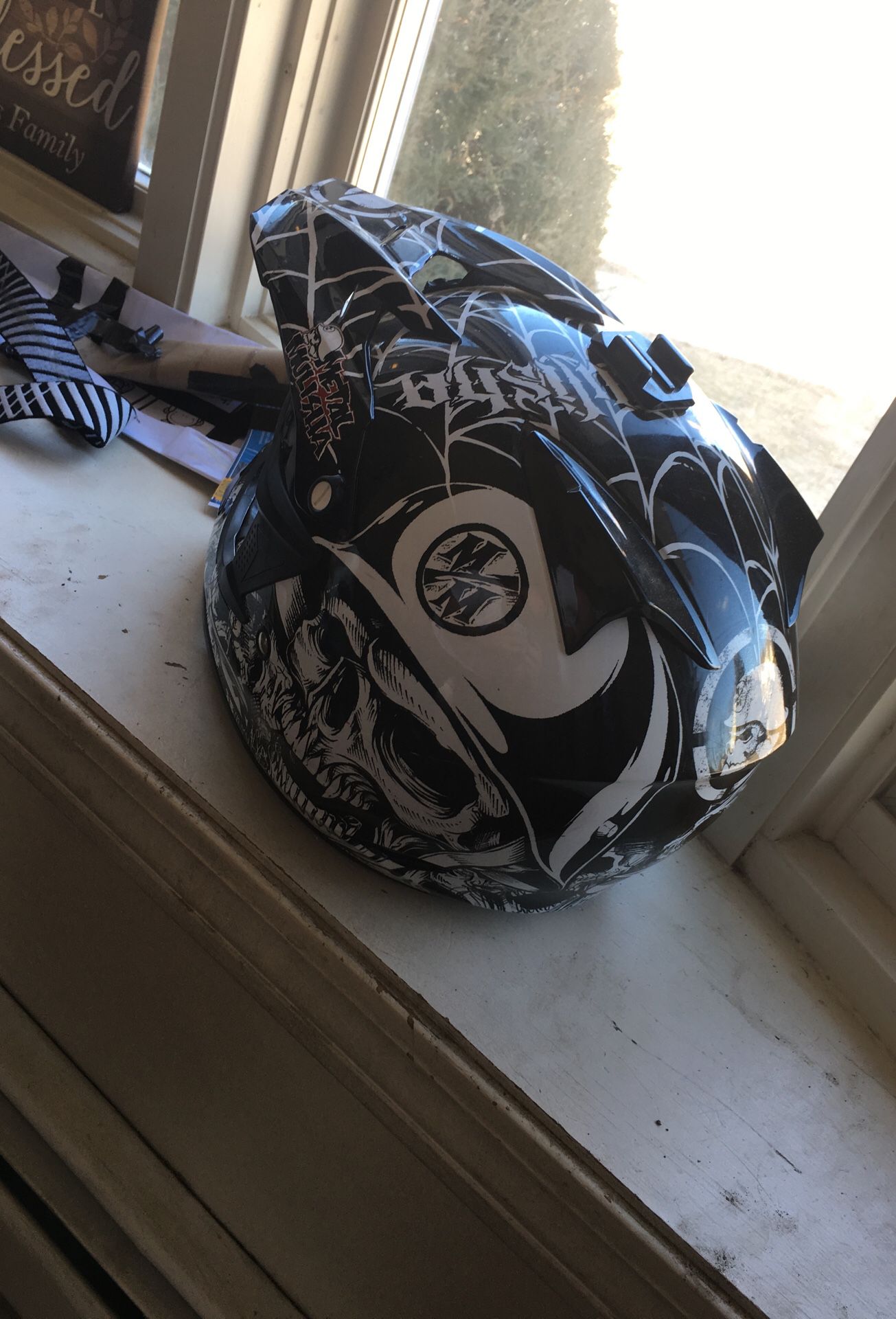 Metal militia off road motorcycle helmet