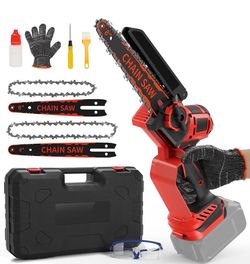 Mini Chainsaw for Milwaukee M18 Battery,8-Inch and 6-Inch 2-IN-1 Cordless Brushless Mini Chainsaw,Electric Chainsaw for Wood Cutting, Tree Trimming 【B