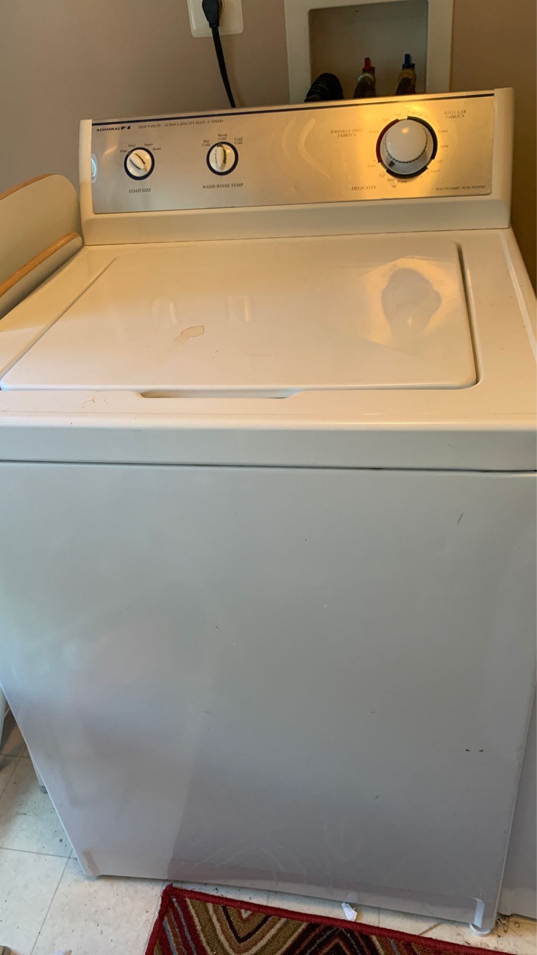 Admiral washer and dryer