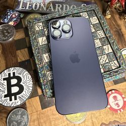 I P H O N E -14 P R O-  M A X 256GB Deep Purple Att- Cricket 