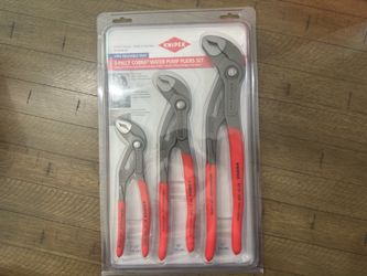 Knipex 3-Piece Cobra Water Pump Pliers Set (New in Box)
