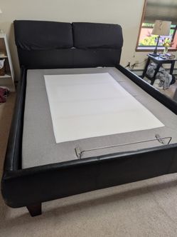 Queen bed frame with storage